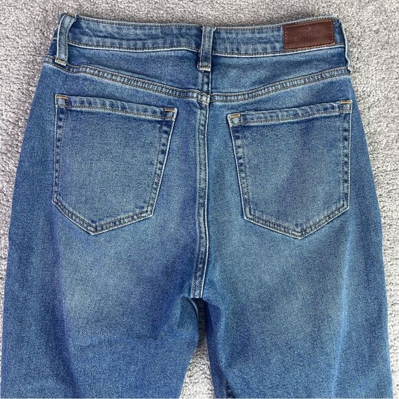 Hollister Mom Jeans Women's 26X25 Blue Straight Ultra High Rise Medium Denim - Picture 4 of 11